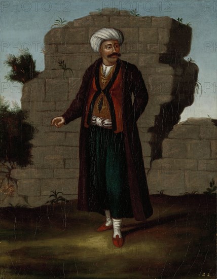 Man from the Island of Mykonos Greece, workshop of Jean Baptiste Vanmour, 1700 - 1737