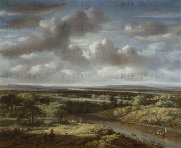 River Landscape, Philips Koninck, 1676