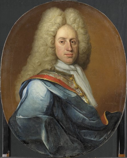 Portrait of Hieronymus Josephus Boudaen, Lord of St Laurens and Popkensburg, Johan George Collasius, 1700 - 1750