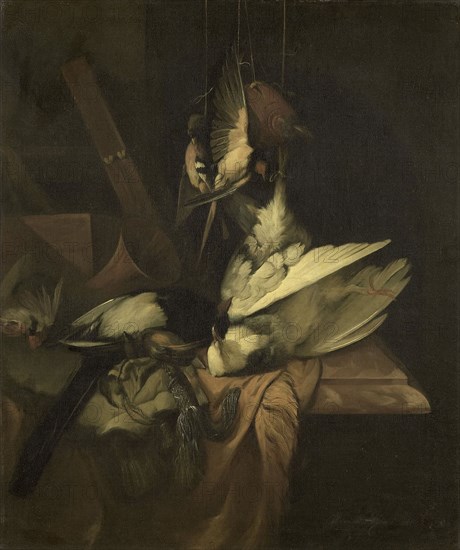 Still Life with Birds and Hunting Tackle, William Gowe Ferguson, 1684