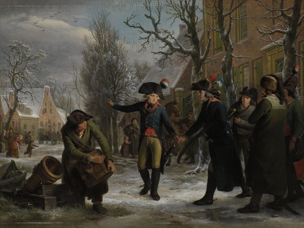 General Daendels Taking Leave of Lieutenant-Colonel Krayenhoff, Adriaan de Lelie, Egbert van Drielst, 1795