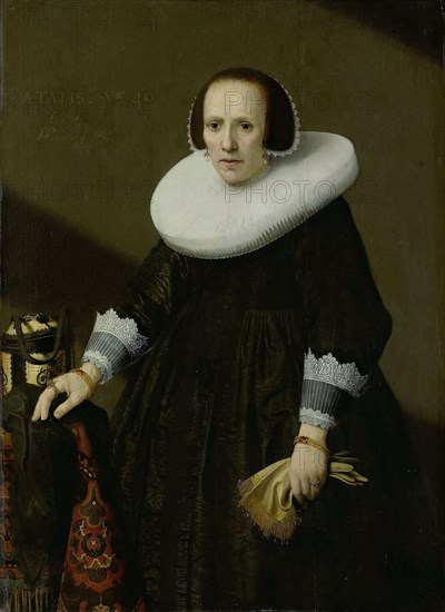 Portrait of Geertruyd Reael, Wife of Philips Denijs, Huygh Pietersz Voskuyl, 1640