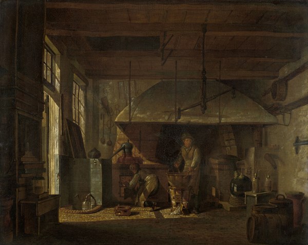 The Laboratory of A. d'Ailly near the Bulwark on the Zaagmolenpoort in Amsterdam, Johannes Jelgerhuis, 1818