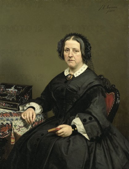 Wilhelmina Margaretha van den Bosch (1807-74). Wife of Gerard Johan Verloren van Themaat, Johan Heinrich Neuman, 1874