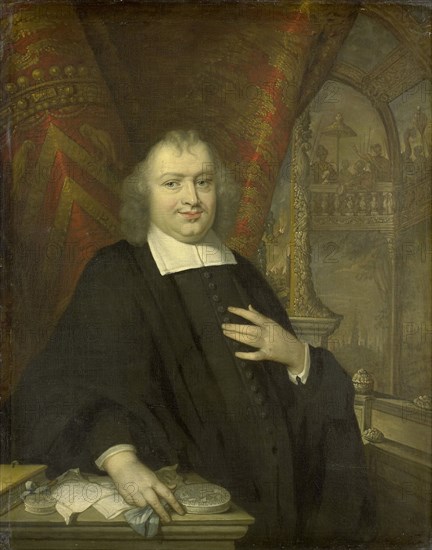 Portrait of Gaspar Fagel, Grand Pensionary of Holland after 1672, copy after Johannes Vollevens (I), 1672 - 1700