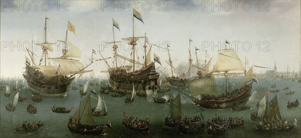 The Return to Amsterdam of the Second Expedition to the East Indies, Hendrik Cornelisz. Vroom, 1599