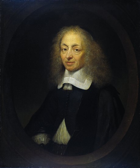 Portrait of Constantijn Huygens (1596-1687), lord of Zuylichem, secretary of Frederik Hendrick, Willem II and Willem III, and poet, Caspar Netscher, 1672
