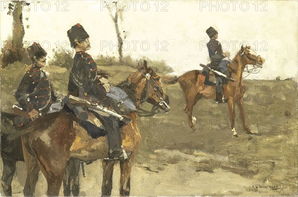 Hussars, George Hendrik Breitner, c. 1880 - c. 1890