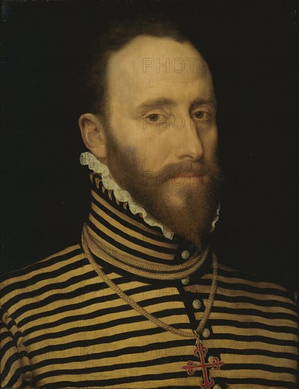 Portrait of a Knight of the Order of Calatrava, probably of the Sorias or Soreau Lineage (Sorel), attributed to Frans Pourbus (I), 1555 - 1581