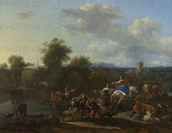 The Cattle Ferry, Nicolaes Pietersz. Berchem, c. 1655