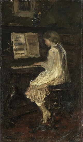 Girl at the Piano, Jacob Maris, c. 1879