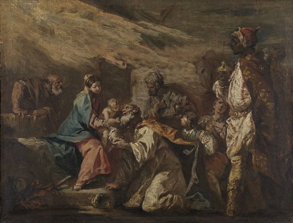 Adoration of the Magi, attributed to Gasparo Diziani, 1705 - 1760