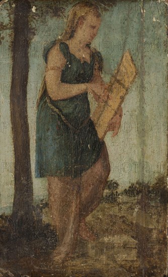 Woman with Shield, circle of Lambert Sustris, 1540 - 1570