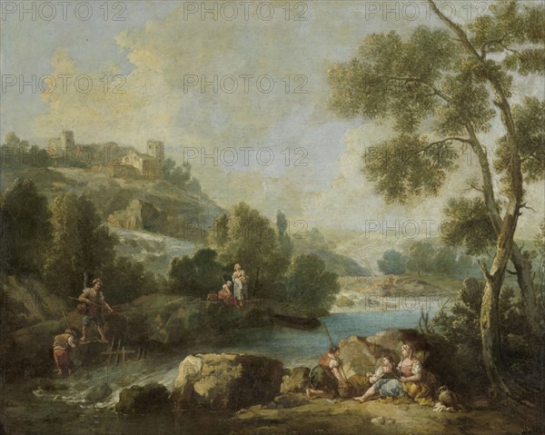 Landscape with Figures, attributed to Giuseppe Zaïs, 1730 - 1770