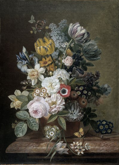 Still Life with Flowers, Eelke Jelles Eelkema, 1815 - 1839