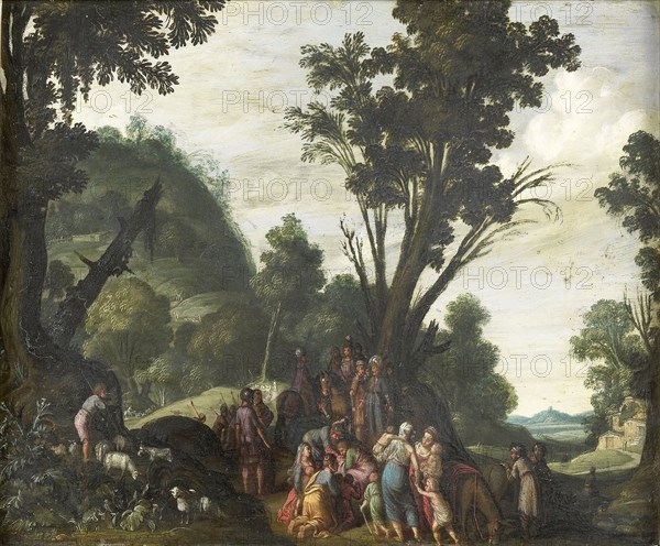 The meeting of Jacob and Esau, attributed to Jacob Symonsz Pynas, c. 1610 - 1620