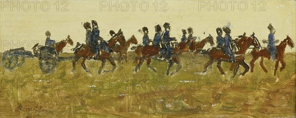 Hussars on maneuver, George Hendrik Breitner, c. 1880 - c. 1923