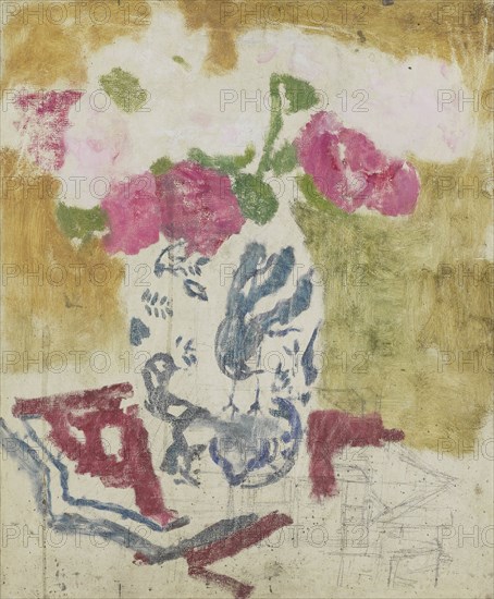 Vase with rose flowers, George Hendrik Breitner, c. 1880 - c. 1923