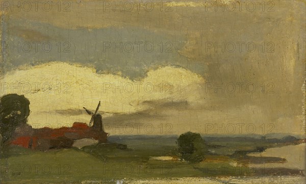 Landscape with the mill Wijk bij Duurstede, The Netherlands, Willem Witsen, 1885 - 1923