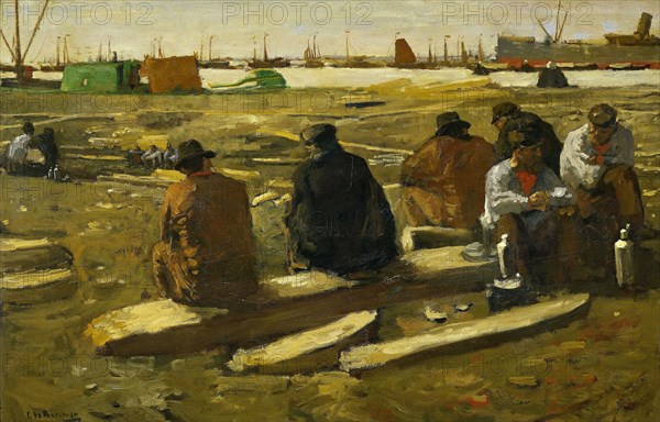 Lunchtime at the Building Site on the Van Diemenstraat in Amsterdam, George Hendrik Breitner, c. 1897