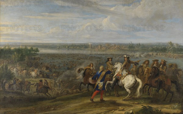 Louis XIV Crossing into the Netherlands at Lobith, Adam Frans van der Meulen, 1672 - 1690