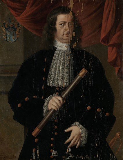 Portrait of Christoffel van Swoll (Swol, Zwol), Governor-General of the Dutch East Indies, Hendrik van den Bosch, 1713 - 1718