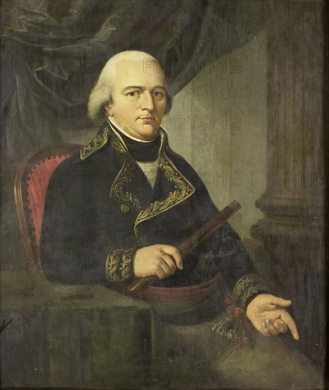 Portrait of Pieter Gerardus van Overstraten, Governor-General of the Dutch East Indies, attributed to Adriaan de Lelie, 1802 - 1820