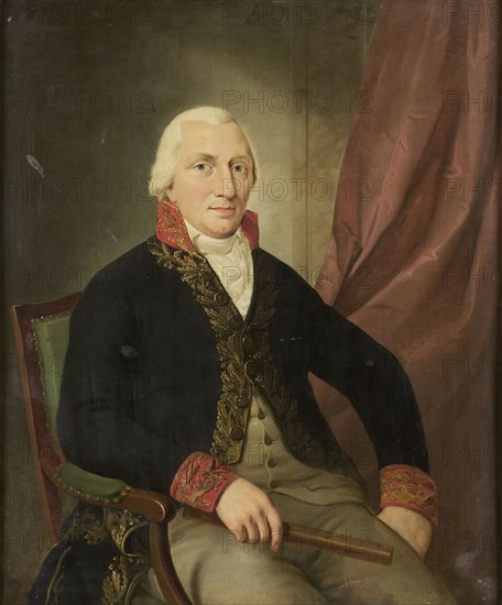 Portrait of Albertus Henricus Wiese, Governor-General of the Dutch East Indies, attributed to Adriaan de Lelie, 1805 - 1810