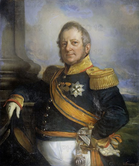 Portrait of Hendrik Merkus, Baron de Kock, Army Commandant and after 1826 Lieutenant Governor-General of the Dutch East Indies, Cornelis Kruseman, 1826 - 1857