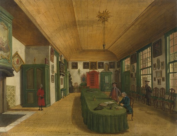 Interior of the Hall of the Art Is Obtained by Labor Society in Leiden, The Netherlands, Paulus Constantijn la Fargue, 1780
