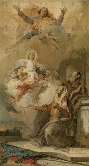 The Immaculate Conception (Joachim and Anna receiving the Virgin Mary from God the Father), Giovanni Battista Tiepolo, c. 1757 - c. 1759