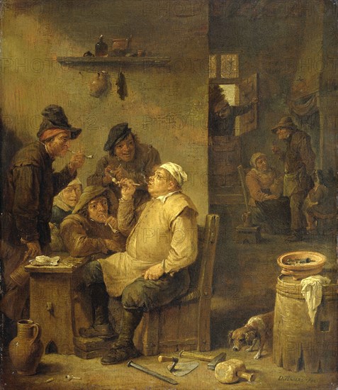 Bricklayer smoking a pipe, David Teniers (II), 1630 - 1660