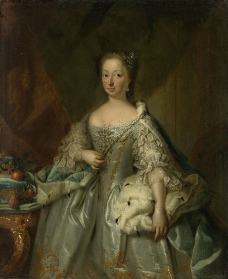 Portrait of Anne of Hanover, Princess Royal and Princess of Orange, Consort of Prince William IV, attributed to Johann Valentin Tischbein, 1753