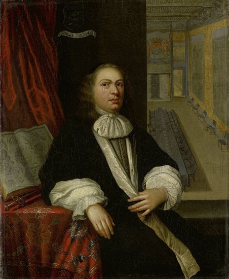 Portrait of Justus de Huybert, Clerk of the States of Zeeland and of the Admiralty, Anonymous, c. 1665