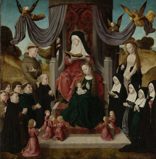 Virgin and Child with Saint Anne and Saints Francis and Lidwina, with Donors (Anna Selbdritt), Master of the Saint John Panels, c. 1490 - c. 1500