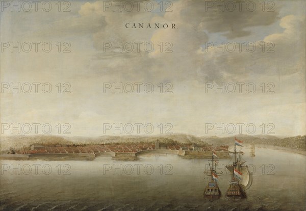View of Cannanore on the Malabar Coast in India, attributed to Johannes Vinckboons, c. 1662 - c. 1663