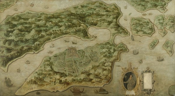 View of Ambon, Indonesia, Anonymous, c. 1617