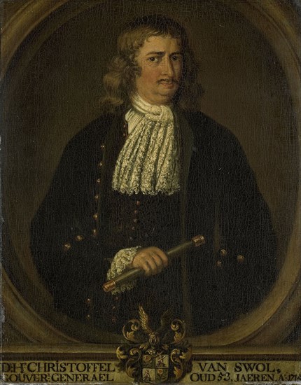 Portrait of Christoffel van Swoll, Swol, Zwol, Governor-General of the Dutch East Indies, copy after Hendrik van den Bosch, 1750 - 1800