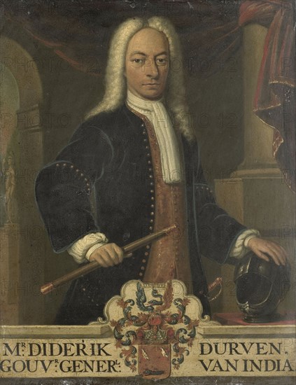 Portrait of Diederik van Durven, Governor-General of the Dutch East Indies, Hendrik van den Bosch, 1736