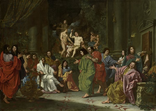 Initiation of a new Member of the Bentvueghels in Rome, Schildersbent, Anonymous, c. 1660