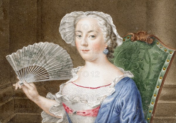 Portrait of a Lady with a Fan, DaniÃ«l Bruyninx, 1758