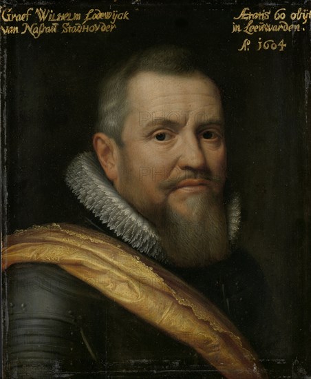 Portrait of Count William-Louis of Nassau, nicknamed Our Father in West Frisian, workshop of Michiel Jansz van Mierevelt, 1609