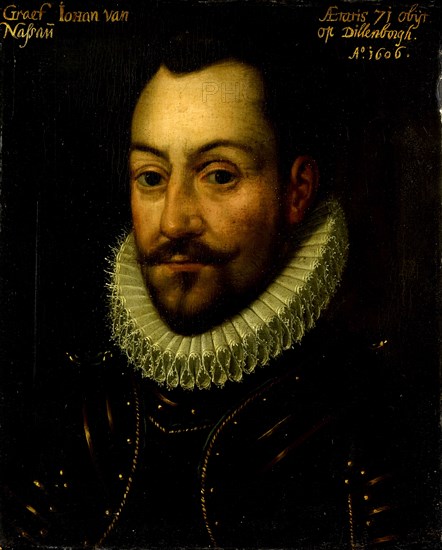 Portrait of an unknown Count or Officer, possibly Count John the Old of Nassau or Louis of Nassau, Anonymous, c. 1609 - c. 1633