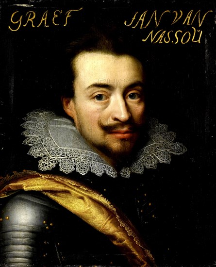 Portrait of Jan the Younger, Count of Nassau-Siegen, Count John VIII of Nassau-Siegen, workshop of Jan Antonisz van Ravesteyn, c. 1614 - c. 1633