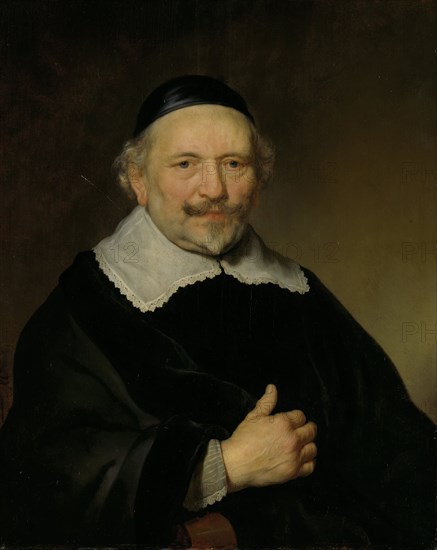 Portrait of a Man, possibly Augustijn Wtenbogaert, or Johannes Wtenbogaert, Tax Collector of Amsterdam, Govert Flinck, c. 1643