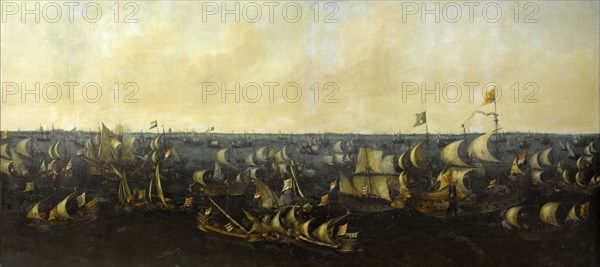 Naval Battle on the IJsselmeer, 6 October 1573: Episode from the Eighty Years' War, Abraham de Verwer, 1621