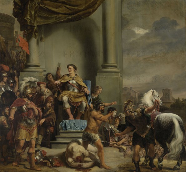 Consul Titus Manlius Torquatus Orders the Beheading of his Son, Ferdinand Bol, 1661 - 1664