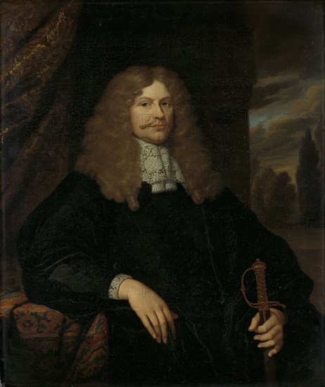 Portrait of Cornelis Backer, 1633-81, councillor, alderman, and colonel of the Amsterdam militia, Caspar Netscher, 1660 - 1684