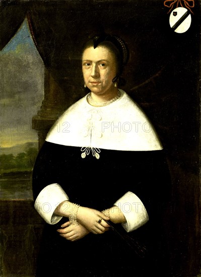 Portrait of Maria Quevellerius, first Wife of Jan van Riebeeck, or his second wife Maria Scipio, formerly entitled Portrait of Elisabeth van Gaesbeek, Wife of Anthony van Riebeeck, Anonymous, c. 1660