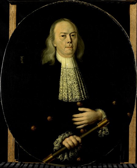 Portrait of Abraham van Riebeeck, Governor-General of the Dutch East Indies, Anonymous, c. 1700